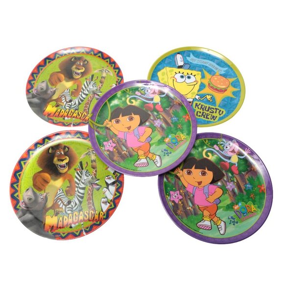 Vintage Dora Madagascar Sponge Bob Melamine Bowls Plates 2004/05 Cartoon Kids - Picture 3 of 14